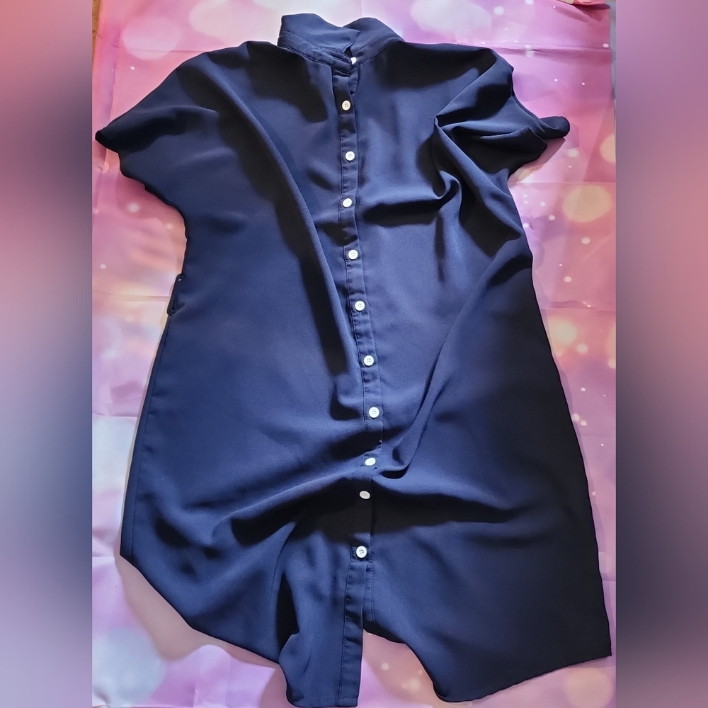 Dreimp Navy shirt dress